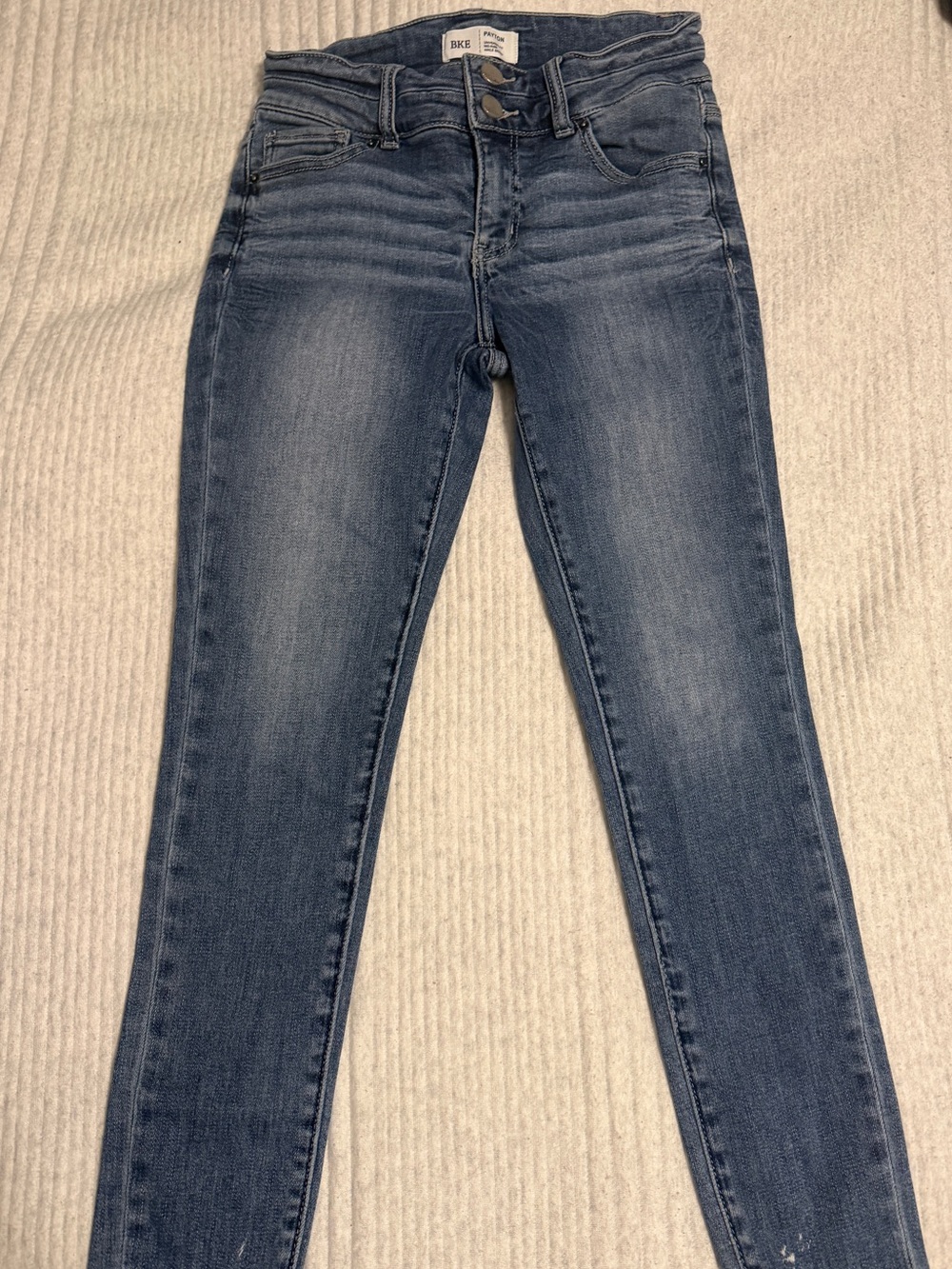 BKE Jeans High-Rise Skinny Jeans in Medium Blue